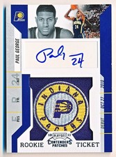2010-11 Contenders Paul George RPA Team Logo Variation Patch Auto Rc SP #160