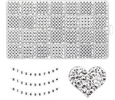 Alphabet Beads A-Z 1300 Pcs Letter Beads, Acrylic 4x7mm Round Letter Beads Kits,