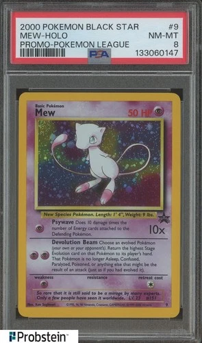 2000 Pokemon Black Star Promo #9 Mew Holo PSA 8 NM-MT