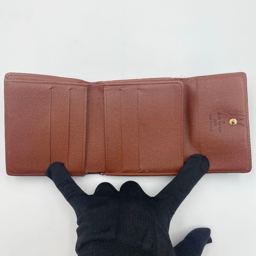 LOUIS VUITTON Monogram Portomonebie Carte Credit Trifold Wallet W Hook Authentic thumbnail 8