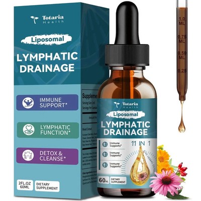 Totaria Lymphatic Drainage Drops 11-in-1 Organic Burdock, Echinacea & Elderberry