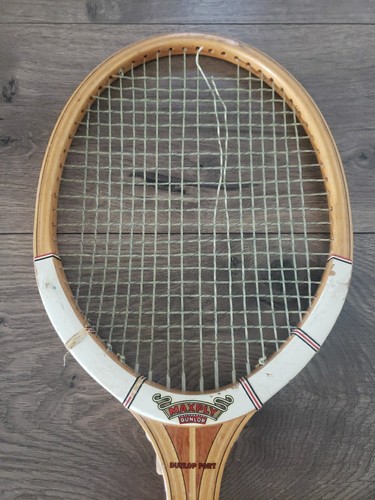 Vintage Dunlop "Maxply Fort" Holz Tennisschläger, schwer 4 7/8" Made in England - Bild 2 von 14