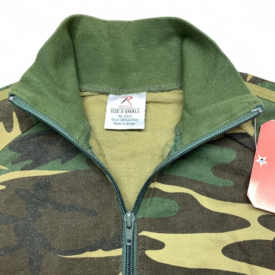 Rothco камуфляж толстовка женский размер XS лесной камуфляж укороченный полный молнии новый с Ярлыками - Изображение 4 из 4