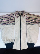 Bee-Wild Bomber Jacket Men's XL Vintage Aztec Navajo Lined Full Zip Southwestern