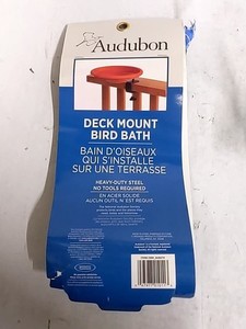 Audubon-woodlink 990997 Deck Mount Bird Bath - Red, 1 Qt. Cap