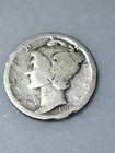 1918  **P**MERCURY   HEAD  SILVER DIME - FREE SHIPPING! C2513