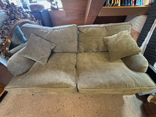 sofas and stff Alwinton Olive Green 2.5 Seater Sofa 180x95x85cm Brown Frame