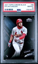 2021 TOPPS CHROME BLACK #86 DYLAN CARLSON ROOKIE RC PSA 10