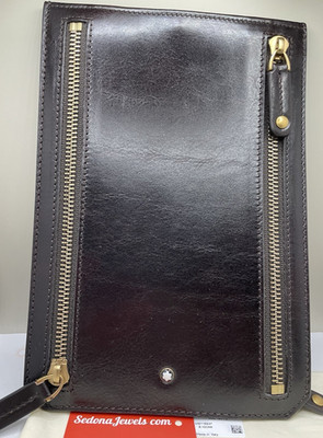 Montblanc 1926 Multi-currency Pouch  116837 Dark Brown Leather Four Compartment 
