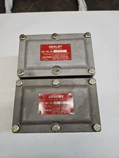 (2) Adalet Explosion Proof Enclosure 3/4” Back Fed XB-2 NOS JF