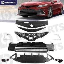 For 2021-2024 Toyota Camry XLE LE Front Bumper Grille Set w/Parking Sensor Holes