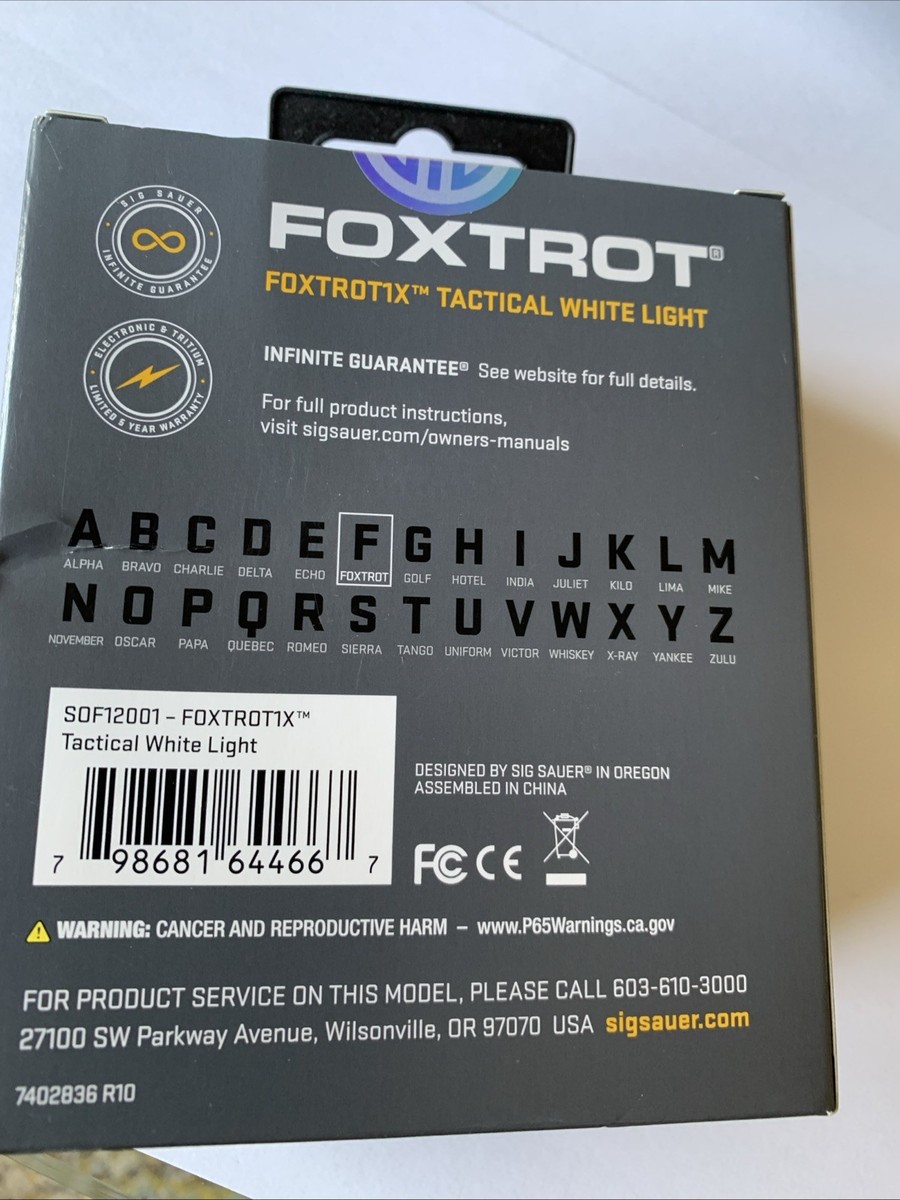SIG SAUER FOXTROT1X Weapon Mounted Light - SOF12001 for sale
