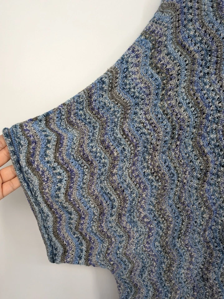 Suéter Catherines Crochet Mujer Talla 3X Chevron Grueso Tejido Top Boho Cottage Foto 3 de 4