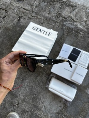 Maison Margiela x Gentle Monster Unisex Square Sunglasses Black Cateye MM208 New