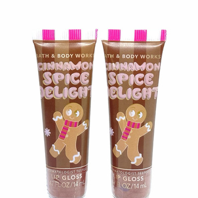 Bath & Body Works CINNAMON SPICE DELIGHT Lip Gloss LIMITED EDITION New Lot of 2
