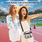 Busiuw Clear Bag for Stadium Events Mini Small Clear Purse for Women & Men's Sho