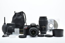 Nikon D5500 DX DSLR Camera 18-55 55-300 Ed Lens Kit From Japan Near Mint 2748