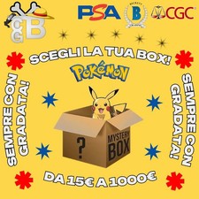 Pokemon lotto carte GRADATE Box NO MYSTERY vintage idea regalo psa bgs cgc packs