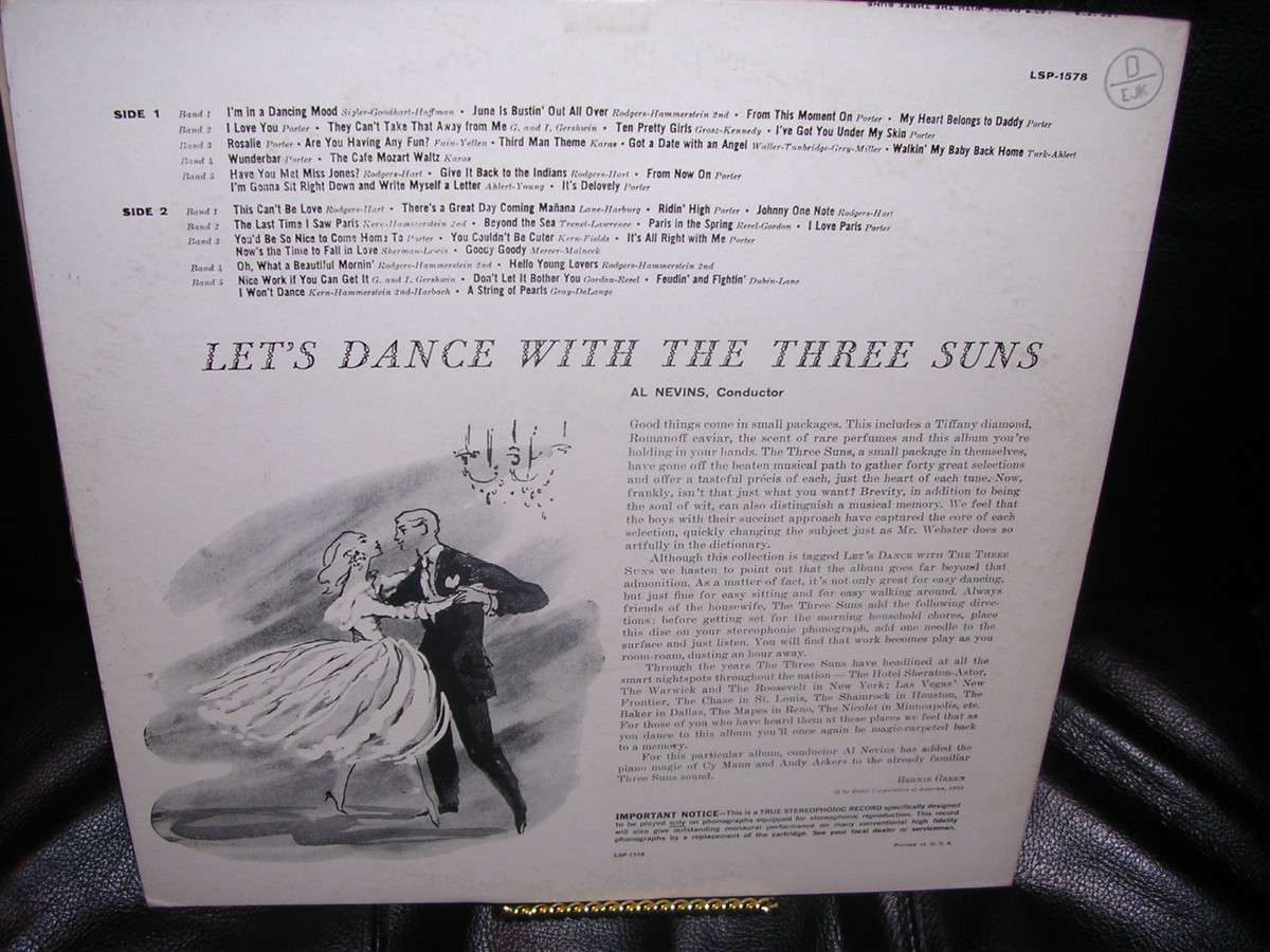 Let's Dance With The Three Suns 40 Songs RCA Victor LSP-1578