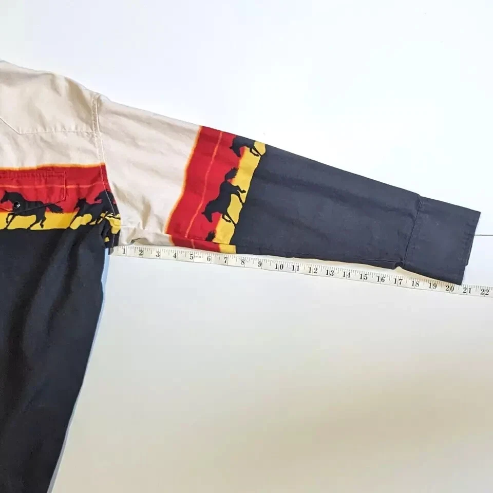 Camisa Western Americano Wrangler botones de perlas. Importada USA - Imagen 2 de 2