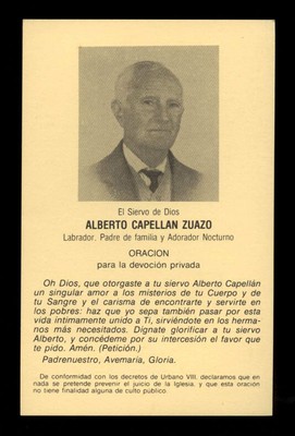 santino-holy card S.D.ALBERTO CAPELLAN ZUAZO