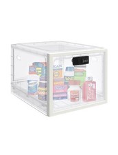 Lockable Box, Medicine Lock Box for Safe Medication, Clear Lockable Storage B...