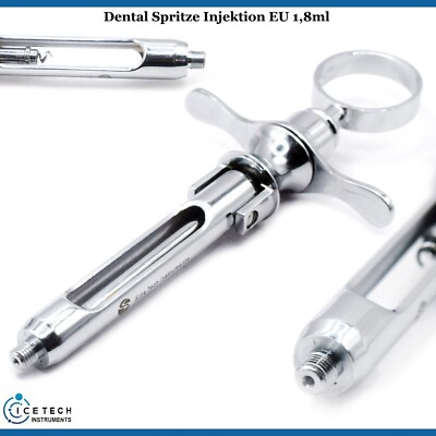 Dental Spritze Injektion EU AM Zylinderampullenspritze Aspiration 1,8ml Zahnarzt
