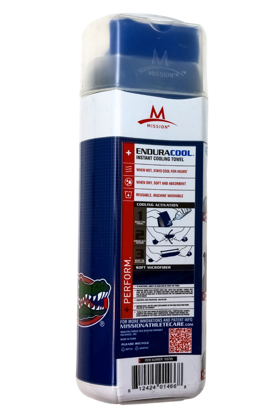 Mission Endura Cool Instant Cooling Towel Gator Blue 13" x 37" eBay