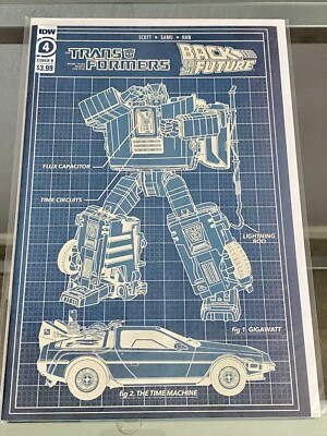 TRANSFORMERS/BACK TO THE FUTURE #4 MURPHY GIGAWATT DESIGN BLUEPRINT IDW 2020