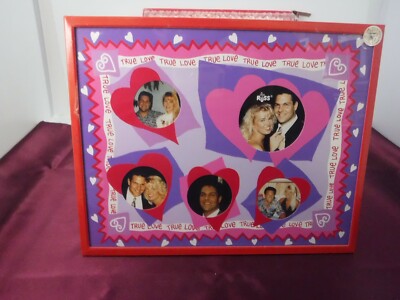 True Love Collage Picture Frame Red Metal 8x10 Table Desk Shelf Wall 5 Openings