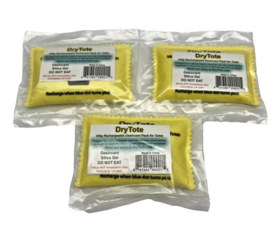 Lot Of 3, Dry Tote, Rechargeable Desiccant Pack For Totes, Desiccant Silica Gel