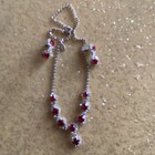 Necklace & Earrings Set Ruby & Diamonds Simulation Red — photo 5