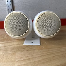 Orb Audio Hi-fi Speaker Pair With Plate White Tested