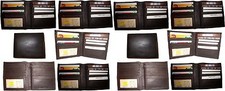 Lote de 12 Cartera Hipster de Cuero Billetera Marrón Doble Cremallera Monedero Cartera Nuevo con Etiquetas