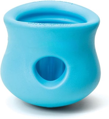 X-Large Aqua Blue Treat Dispensing Dog Puzzle Toy Interactive Moderate Chewers