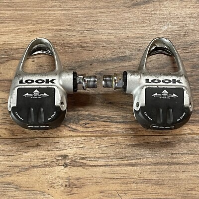 Pédales Route Look PP247 Vintage - Clipless, Axe 9/16, Aluminium, Sans Crampons, Occasion