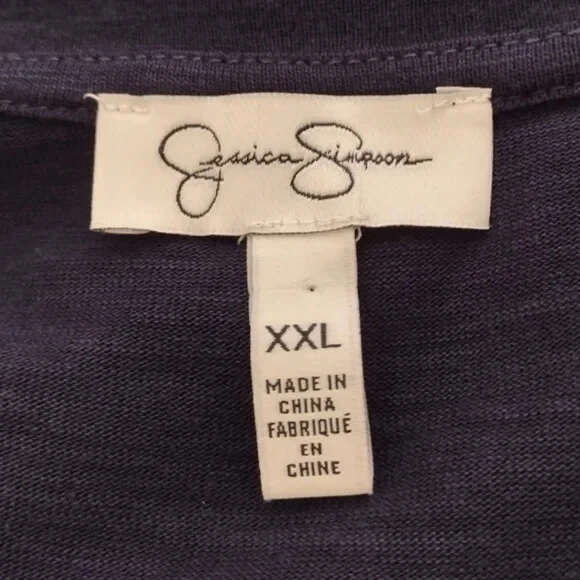 Jessica Simpson Women's Navy Blue Top Size (XXL) - Image 3 of 4