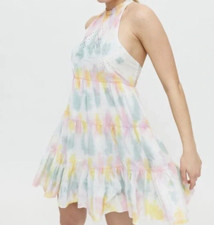 NWT Urban Outfitters Tie Dye Head In The Clouds Halter Mini Dress Size Small $99
