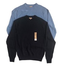 Men's Slim Fit Crew Neck Sweater   Long Sleeve Knit Casual Pullover Size S 