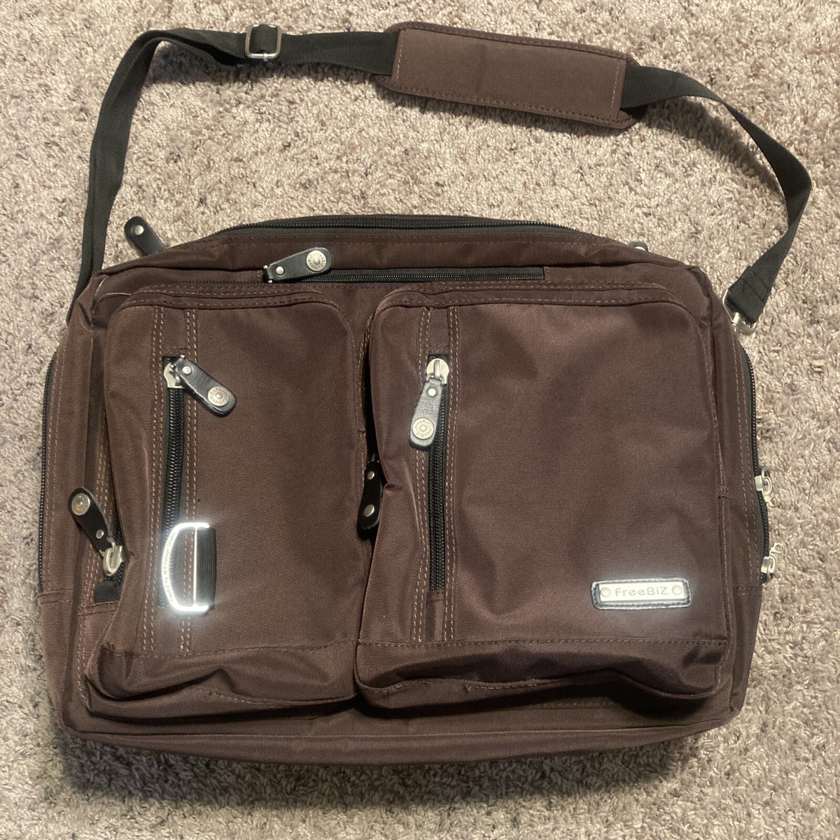 FreeBiz Laptop Bag Multi-function Briefcase Backpack with Handle