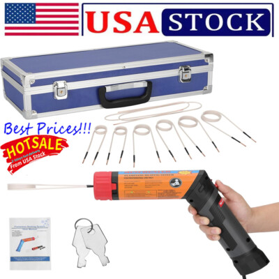 #ad Magnetic Induction Heater Kit with 8 Coils Portable Heat Induction Tool USA $189.99