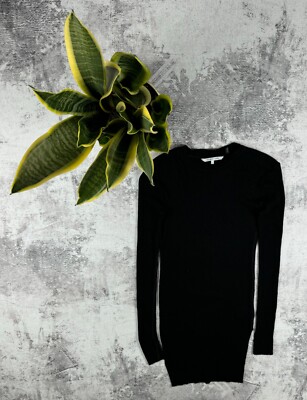 Helmut Lang Designer Stretch Knited Dress Longsleeve Asymmetrical RARE Black Top | eBay Helmut Lang Designer Stretch Knited Dress Longsleeve Asymmetrical RARE Black Top | eBay