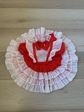 Vtg Girls Dress Emmas Rainbow Of California Heart coquette Valentines Sz 2