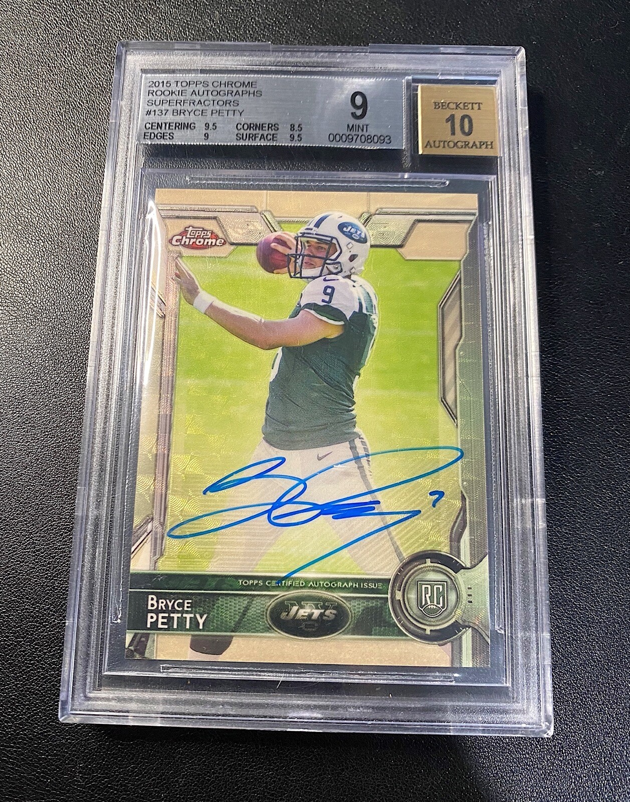 Bryce Petty Topps Chrome #137 Throwing-Autograph