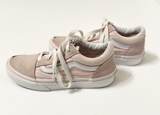VANS Old Skool Skateboard Pink Canvas Shoes Girls Size 2.5