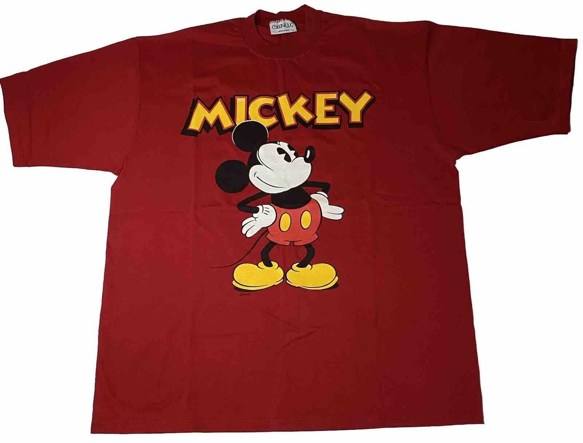Vintage 90's Mickey Mouse T Shirt Large Walt Disney Made In USA