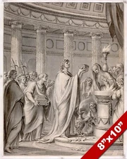 ANCIENT ROMAN SACRIFICE CAESAR IN PANTHEON PAINTING ART REAL CANVAS GICLEE PRINT