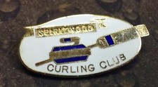 Spiritwood Curling Club vintage pin badge