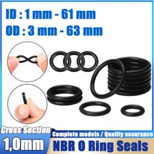 Watch Case Back Rubber O Ring Round Gasket ID 1mm - 61mm 1mm Cross Section