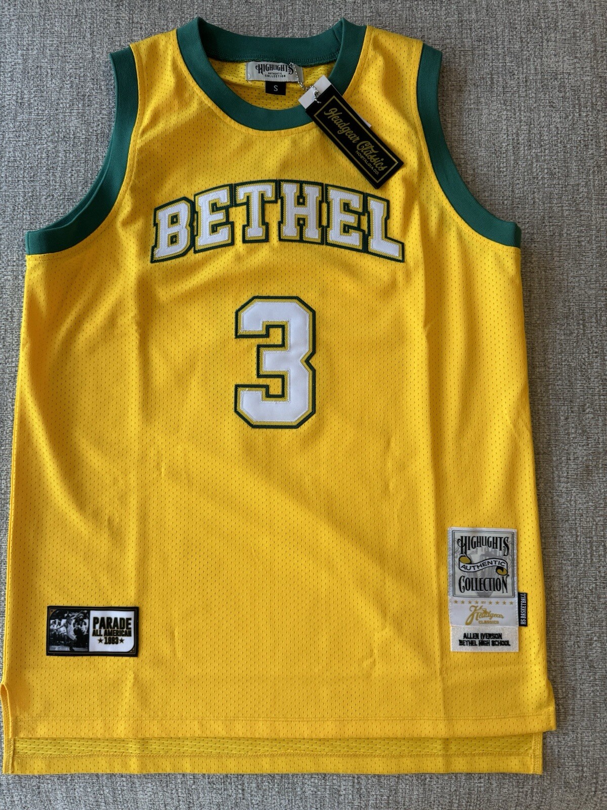 Allen Iverson Bethel High School #3 Jersey Small NWT Headgear Classics